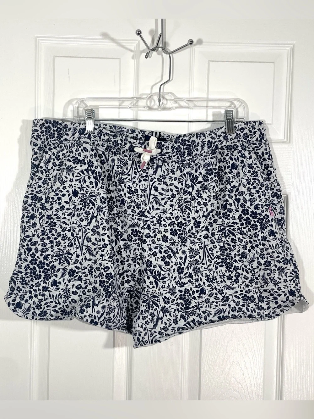 Joules Floral Pull On Shorts Bunny Print Coastal Cottagecore